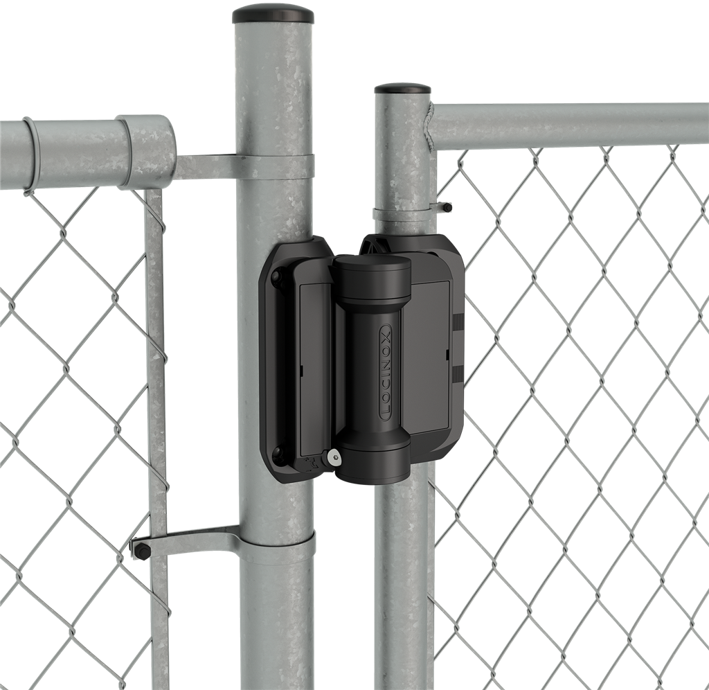 180° Spring hinge mounted with self-drilling screws  180° Spring hinge mounted with self-drilling screws