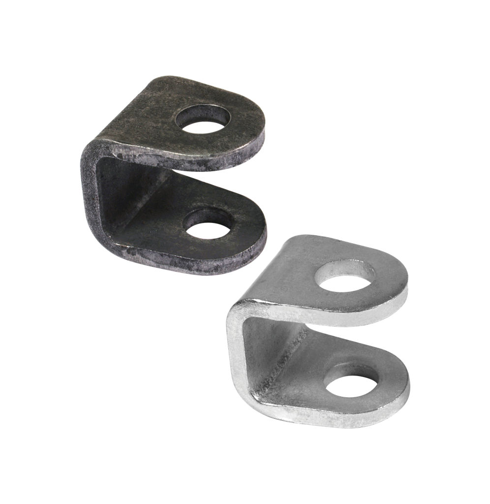 U-shaped ear plate in black steel U-shaped ear plate in black steel