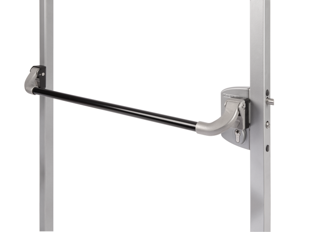 Push bar in aluminum for surface mounted gate locks Push bar in aluminum for surface mounted gate locks