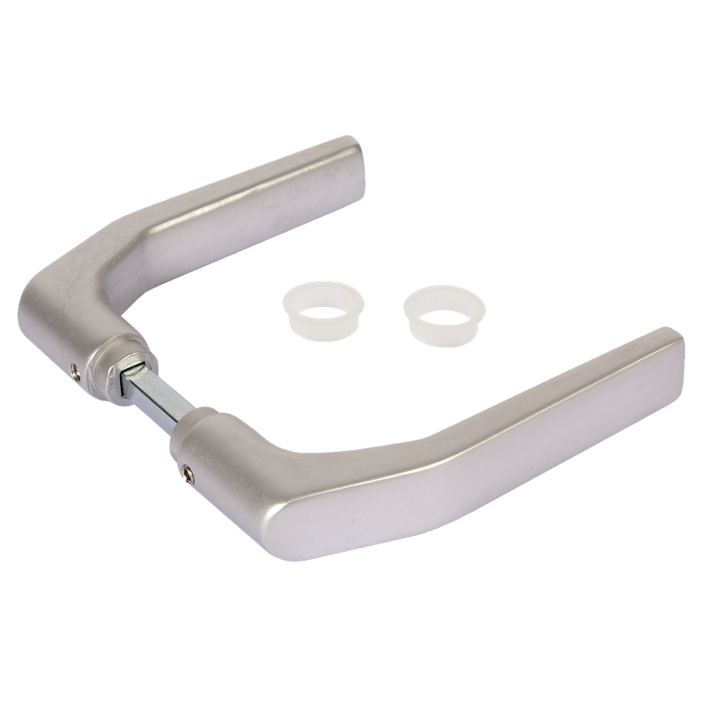 Handle pair in aluminum for insert locks