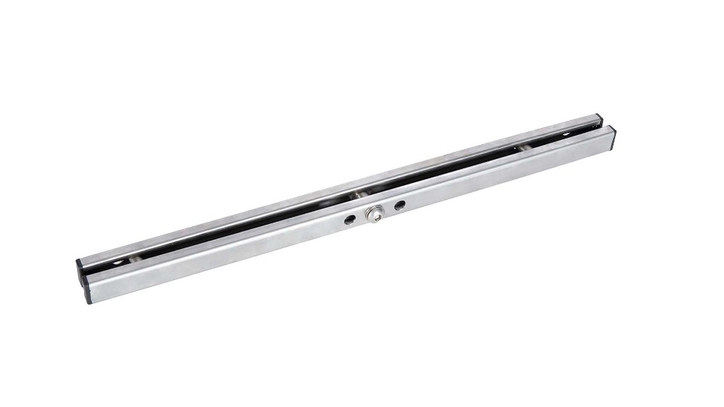 Stainless steel accessory for gate closer installation on barred fencing Stainless steel accessory for gate closer installation on barred fencing