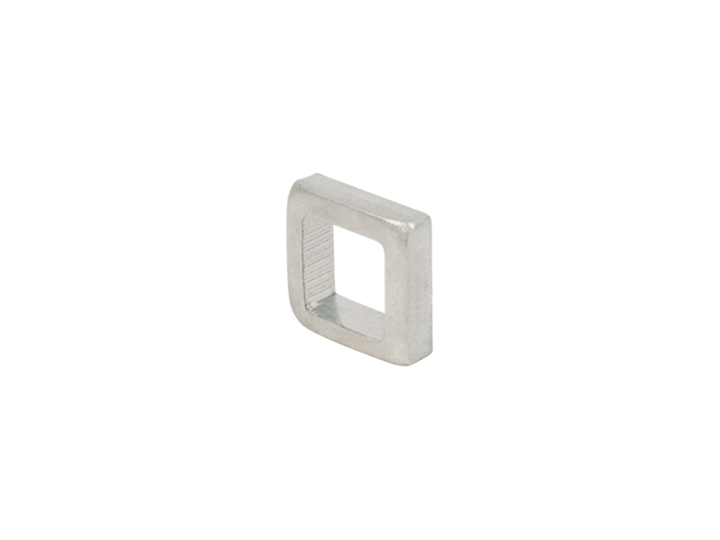 Square aluminum washer to block one or both sides of split shaft Square aluminum washer to block one or both sides of split shaft
