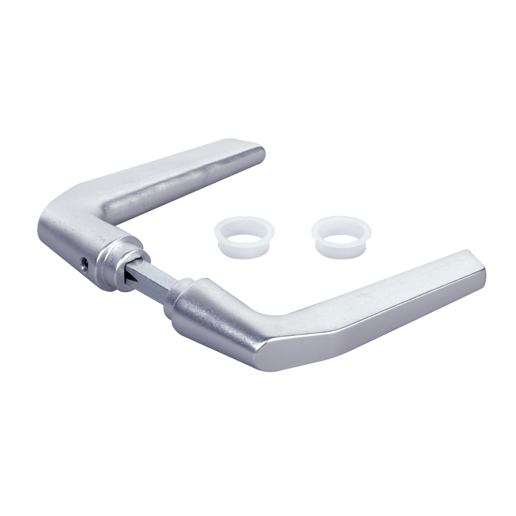 Handle pair in aluminum for insert locks Handle pair in aluminum for insert locks