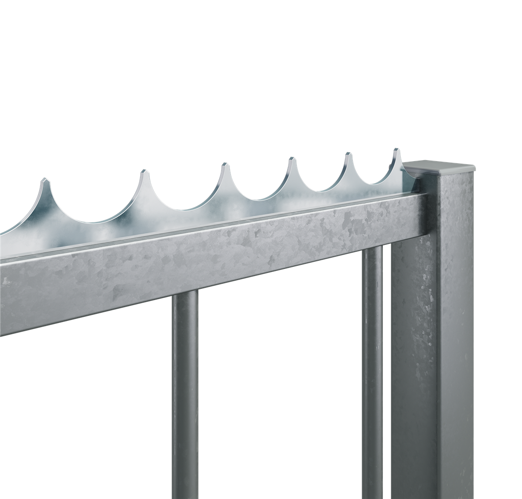 Electrogalvanized security strips to weld on