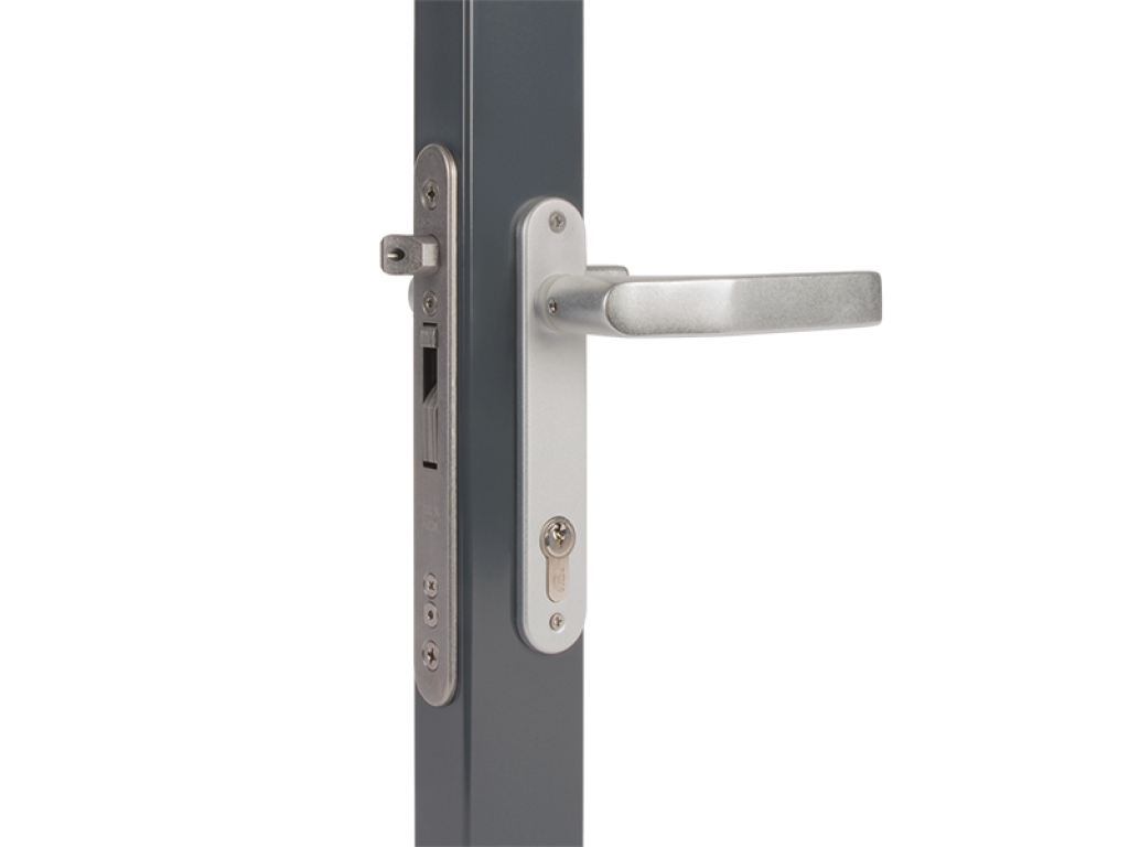 Insert lock with 1-9/16" backset for profiles of 2-3/8" or more