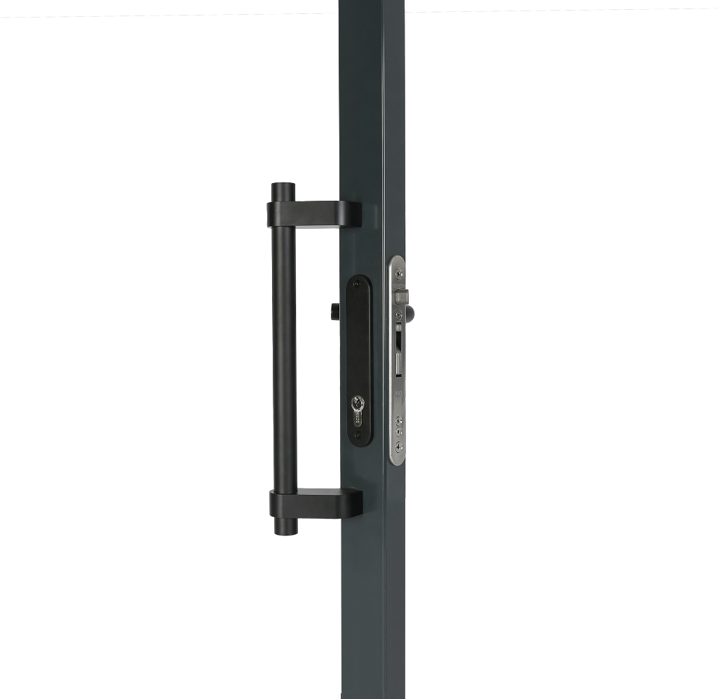 Fixed anodized aluminum handle