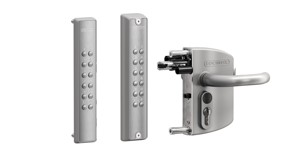 VOLTA - Surface mounted lock with external battery powered keypad