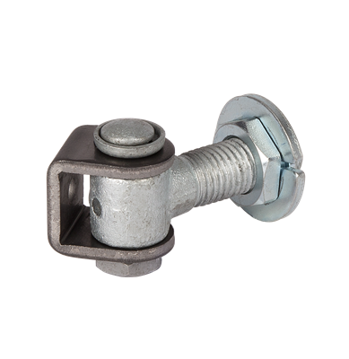 Vandal-proof one way 90° hinge with adjustable welding nut Vandal-proof one way 90° hinge with adjustable welding nut