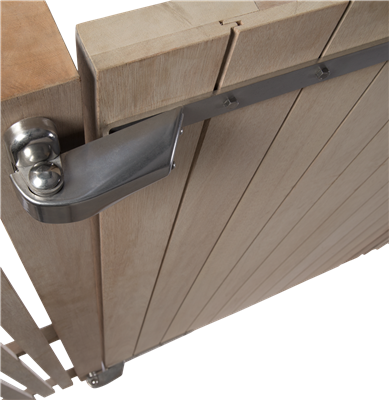 Vandal-proof 4D-hinge for wooden gates Vandal-proof 4D-hinge for wooden gates