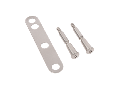 Guide plate for a smooth guidance of the bolts of the surface mounted lock Guide plate for a smooth guidance of the bolts of the surface mounted lock