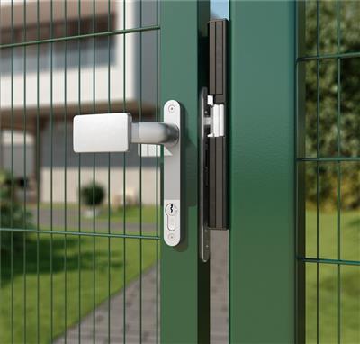 Aluminum anodized handle pair with free exit and blocking option Aluminum anodized handle pair with free exit and blocking option