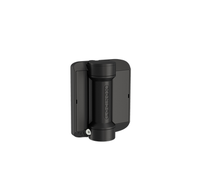 180° Spring hinge mounted with self-drilling screws 