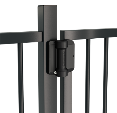 180° Spring hinge mounted with self-drilling screws  180° Spring hinge mounted with self-drilling screws