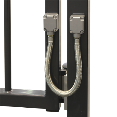 Reinforced, braided stainless steel guiding cable