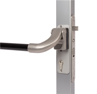 Aluminum push bar for insert locks Aluminum push bar for insert locks
