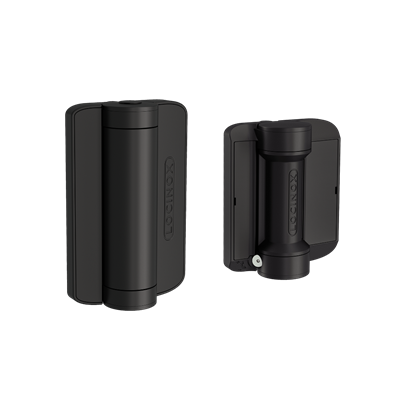 Hydraulic 180° gate closer and hinge