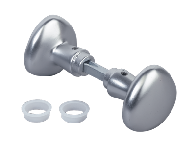 Round knob pair in aluminium Round knob pair in aluminium