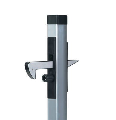 Gate hold-back catch in aluminum Gate hold-back catch in aluminum