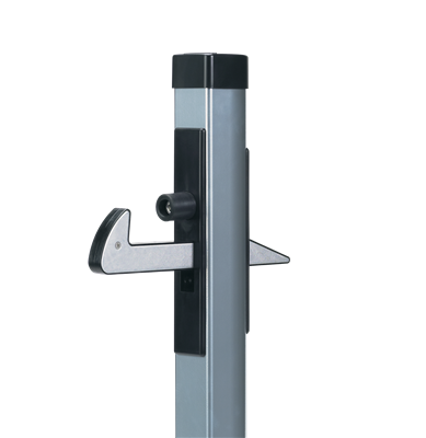 Gate hold-back catch in aluminum
