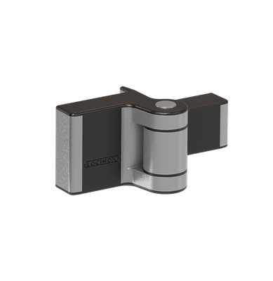 Compact 2-way adjustable 180° surface mounted hinge Compact 2-way adjustable 180° surface mounted hinge
