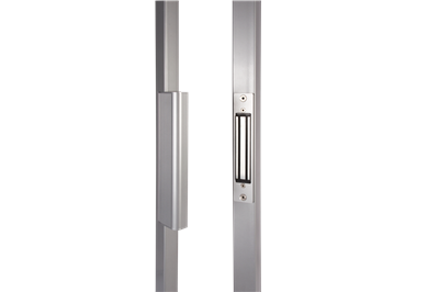 Built-in electro-magnetic lock for swing gates Built-in electro-magnetic lock for swing gates