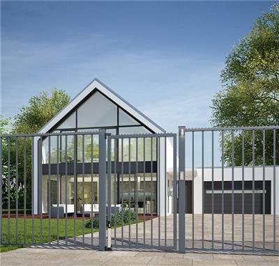 Invisible, built-in hydraulic gate closer