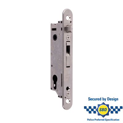 Mortise lock with 1-3/16" backset for profiles of 2" or more Mortise lock with 1-3/16" backset for profiles of 2" or more