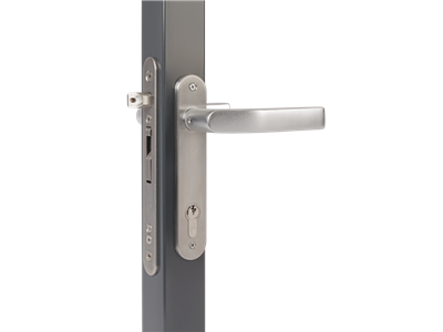 Mortise lock with 1-3/16" backset for profiles of 2" or more Mortise lock with 1-3/16" backset for profiles of 2" or more