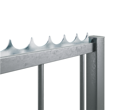 Electrogalvanized security strips to weld on