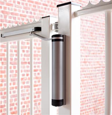 Compact 90° or 180° retrofit gate closer for gates up to 165 lbs