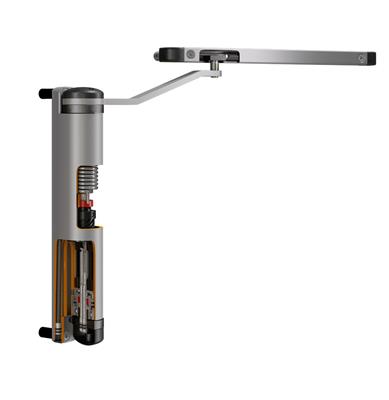 Compact 90° or 180° retrofit gate closer for gates up to 165 lbs