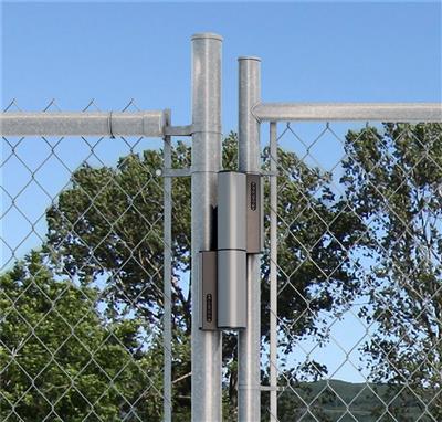 Compact 180° hydraulic gate closer and hinge for gates up to 165 lbs