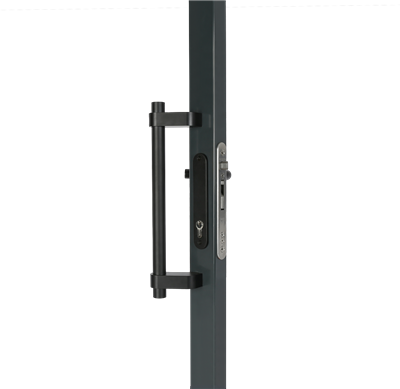 Fixed anodized aluminum handle