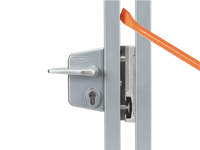 Surface mounted gate lock