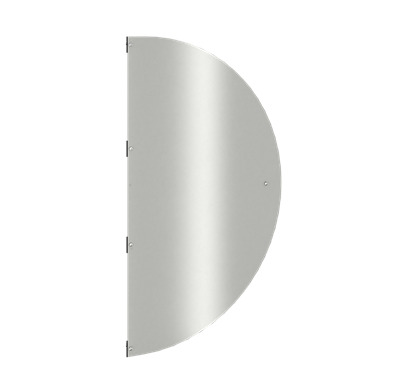 Protection plate and fastening materials to avoid access to the handle from the outside