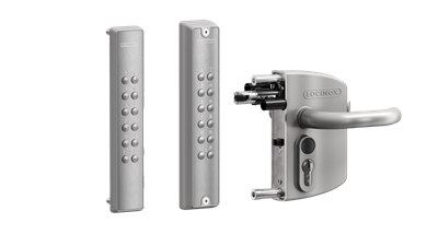 VOLTA - Surface mounted lock with external battery powered keypad