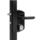 Surface mounted US Mortise cylinder gate lock (USA) Surface mounted US Mortise cylinder gate lock (USA)
