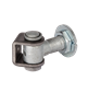 Vandal-proof one way 90° hinge with adjustable welding nut Vandal-proof one way 90° hinge with adjustable welding nut