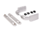 Aluminum anodized handle pair with free exit and blocking option Aluminum anodized handle pair with free exit and blocking option