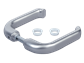Reinforced aluminum handle pair Reinforced aluminum handle pair