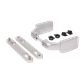 Aluminum anodized handle pair with free exit and blocking option Aluminum anodized handle pair with free exit and blocking option