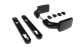 Aluminum anodized handle pair with free exit and blocking option Aluminum anodized handle pair with free exit and blocking option