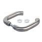 Handle pair in stainless steel for insert locks Handle pair in stainless steel for insert locks