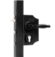 Large surface mounted ornamental gate lock