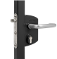 Surface mounted anti-panic gate lock