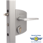 Surface mounted anti-panic gate lock