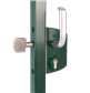 Surface mounted sliding gate lock