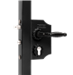 Large surface mounted ornamental gate lock